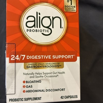 Align Probiotic 24/7 Digestive Support 42 Capsules New Sealed EXP 11/28