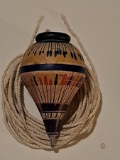New Spinning Top Back Old Day's Traditions Real Wood.