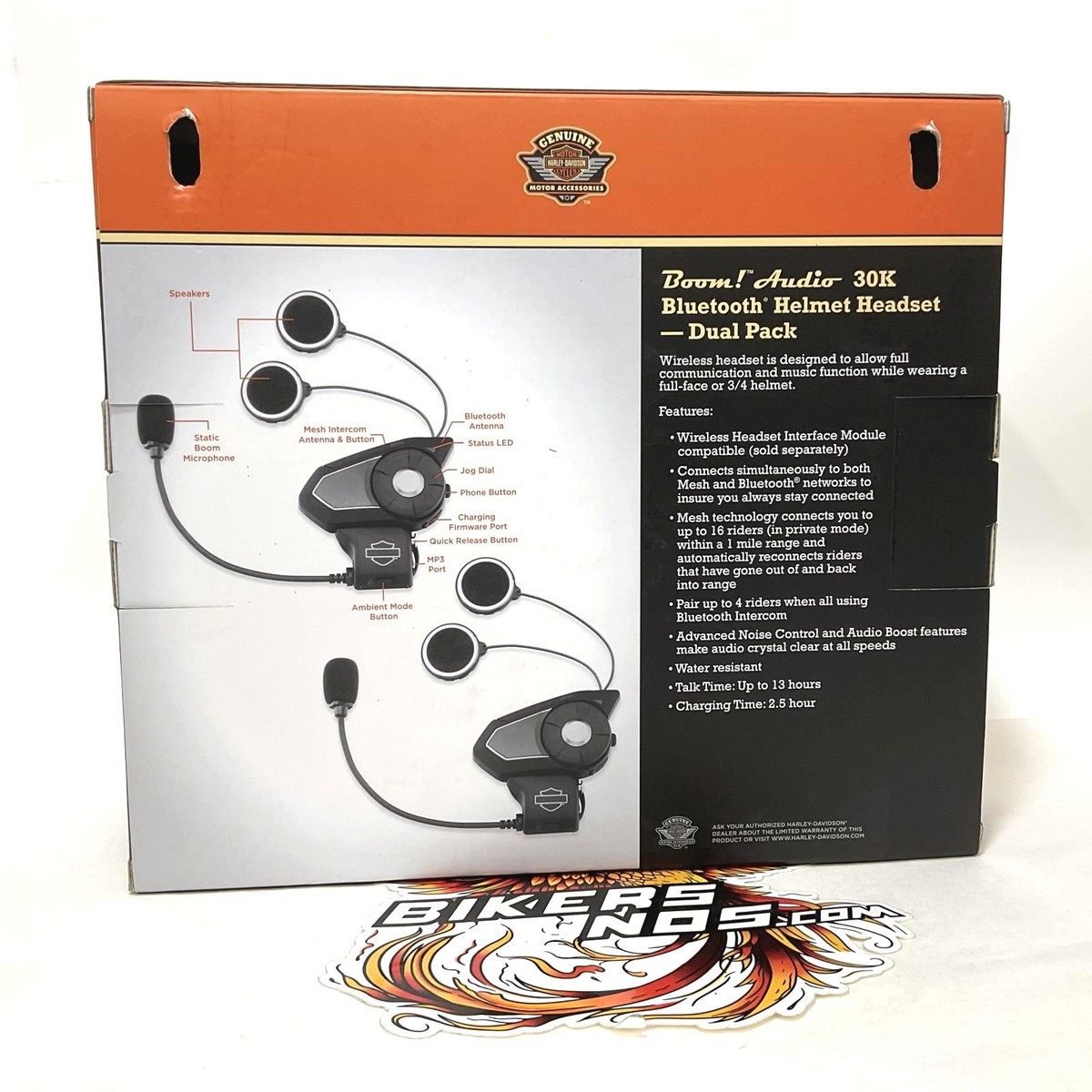 Boom Audio 30k Bluetooth Helmet Dual Headset Packpart Number