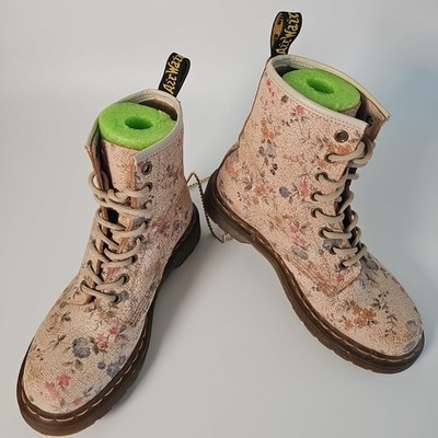 Dr. Martens 1460 Goldilocks Floral Crackle Boots Limited Edition  US 8 EU 39