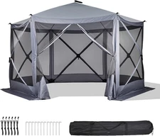 12x12ft Instant Pop-Up Screen Tent Patio Gazebo Canopy Mosquito Netting CarryBag