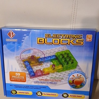 Pantheon Electronic Blocks Circuit Kit Educational Toy 59 Projects