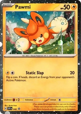 Pawmi SVP 040 Cosmos Holo Black Star Promo Pokemon TCG Near Mint