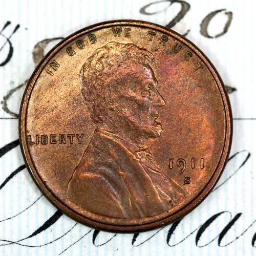 * 1911-S * SOLID+ GEM BU MS LINCOLN WHEAT PENNY * FROM ORIGINAL COLLECTION