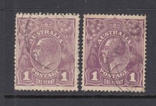 Australia #22 22a perf varieties (USED) cv$7.00