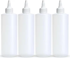 BRIGHTFROM Condiment Squeeze Bottles, 12 OZ Empty Squirt Bottle with Twist Top C