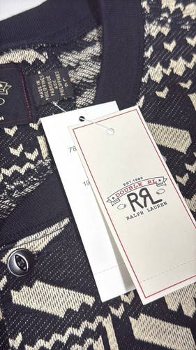 Ralph Lauren Double RL Crewneck Sweater Black and Cream Nordic Style. - Picture 4 of 17