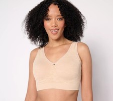 Breezies Seamless Floral Jacquard Wirefree T-Shirt Bra Sunbeige D/40 New