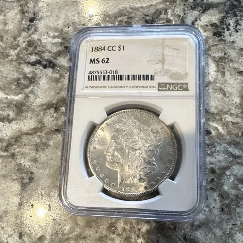 1884 Morgan Dollar Carson City MS 62 NGC 4875553-018 Silver $1 KM#110