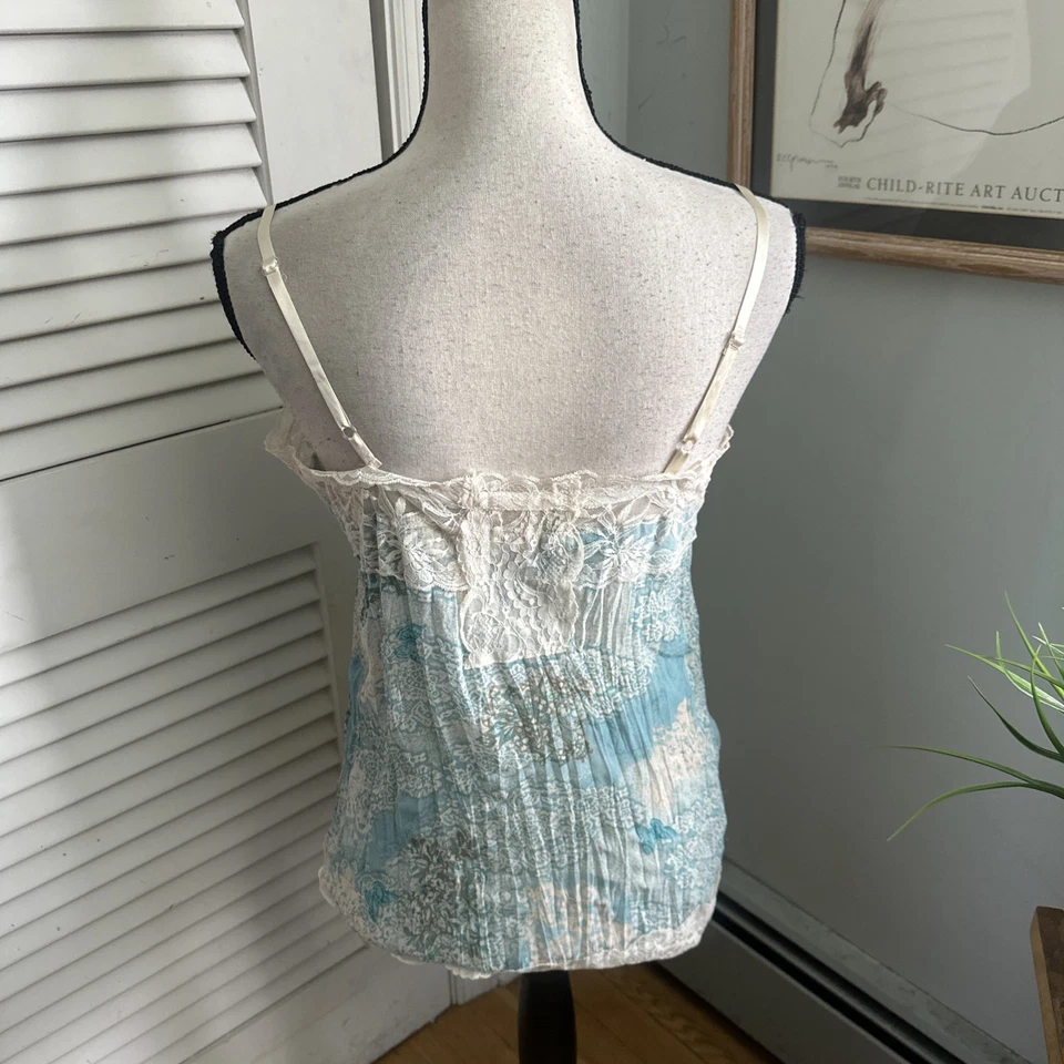 Vintage MIXIT Top Feminino Pequeno Acabamento em Renda Babydoll Y2K Coquete Fada Celestial - Imagem 4 de 4