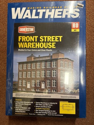 Walthers Cornerstone 933-3069 Front Street Warehouse NEU VERSIEGELT 17 x 39 x 25 cm