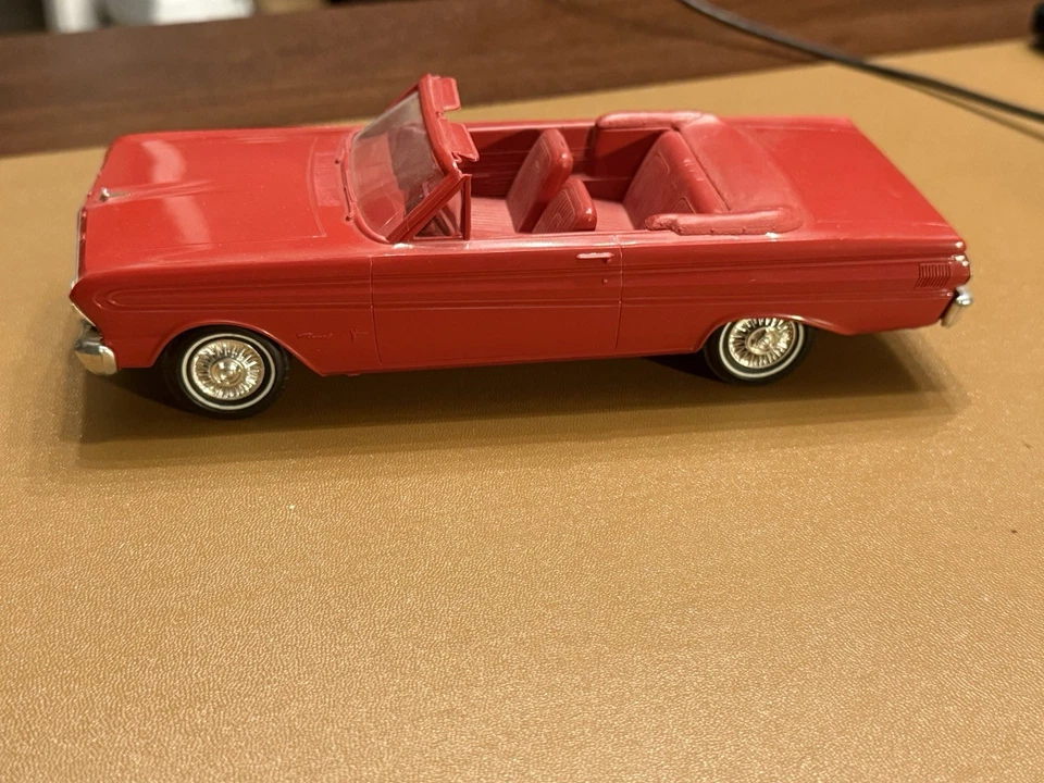 1964 RED FORD FALCON CONVERTIBLE DEALER PROMO MODEL CAR W/ORIGINAL BOX - Image 4 of 4