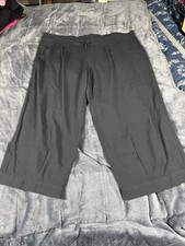 Vtg Jams World Pants Womens Medium Wide Leg Pull On Relaxed Fit Crop Lightweight