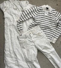 3 Lot Alex Mill Womens S Linen Dress R13 R 13 Denim Jeans Pants Halogen Sweater