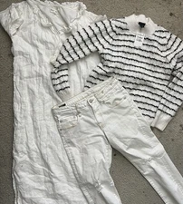 3 Lot Alex Mill Womens S Linen Dress R13 R 13 Denim Jeans Pants Halogen Sweater