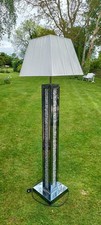 Extra Large Silver Mirrored Diamond Floor Lamp