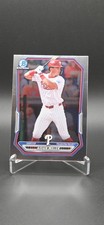 Aidan Miller Chrome Prospect Rookie RC 2026 Bowman Card #BCP-49 Phillies. rookie card picture
