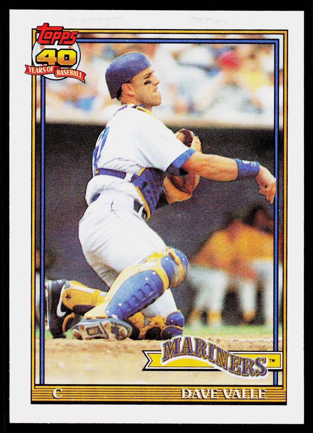 Dave Valle, 1991 Topps, #178, Seattle Mariners,