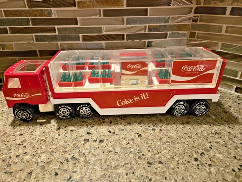 Vintage Buddy L Coca Cola Delivery Truck With Coca Cola Macine 1980 Complete