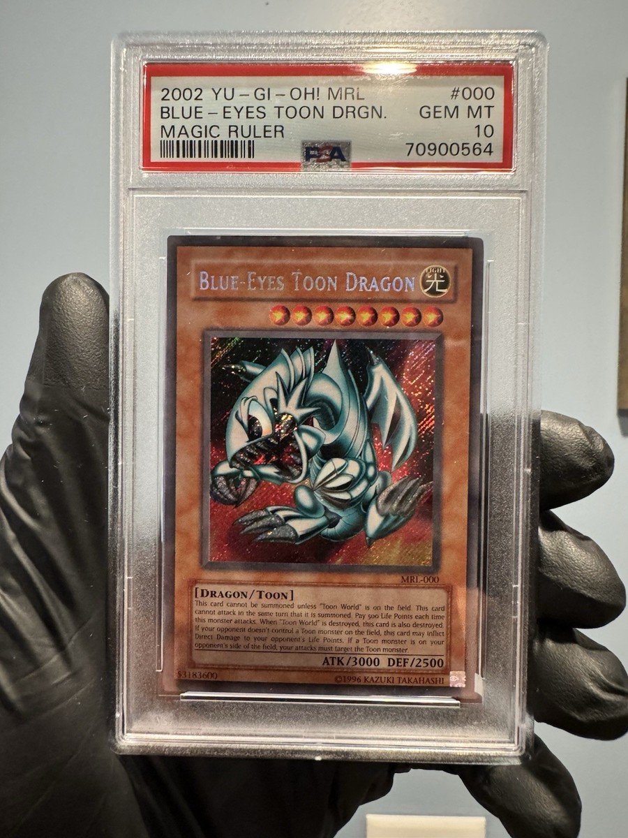YUGIOH 2002 BLUE EYES TOON DRAGON PSA 10 GEM MINT MRL-000