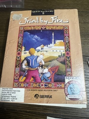 Quest for Glory II Trial by Fire (IBM 5.25) RPG adventure *Sierra Big Box