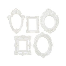 5 Pcs Vintage Mini Picture Frames Small Antique Resin Photo Frames for DIY