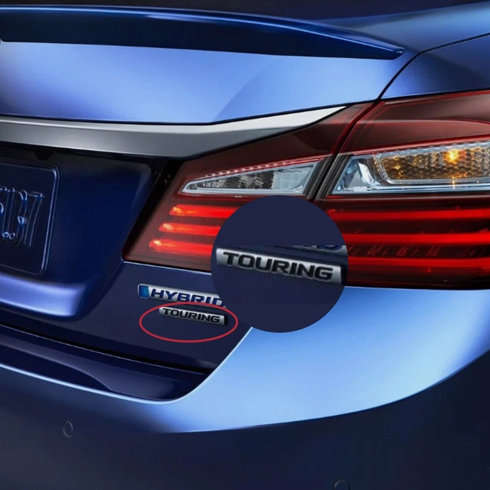 Honda Civic Touring Rear Trunk Letter Logo Badge Emblem Nameplate OEM Chrome - Image 4 of 4