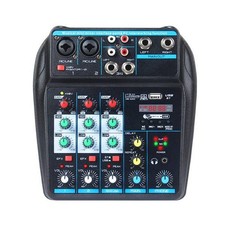 4-Channel Mixer Bluetooth DJ Console Mixer with 48V Phantom  USB Mixer1825