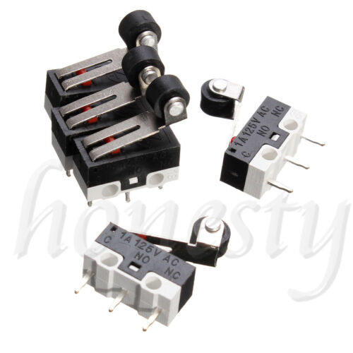 10X Ultra Mini Micro Interruptor Palanca Rodillo Actuador Microswitch SPDT Sub Miniatura - Imagen 6 de 9