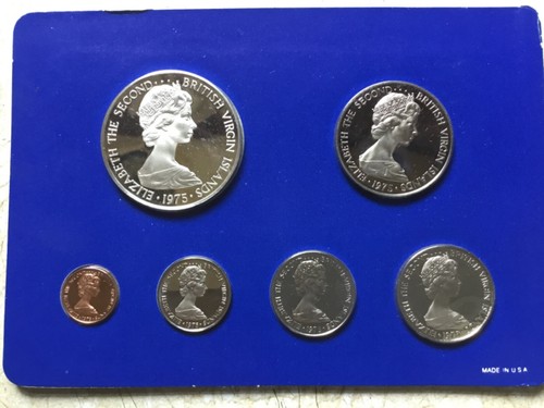 1975 British Virgin Islands (6) Coin Proof Set - In Original Box w/ C.O.A.  - Picture 1 of 11