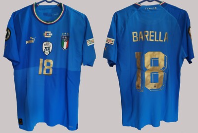 ITALY Player Issue jersey 2022 #18 BARELLA Finalissima vs