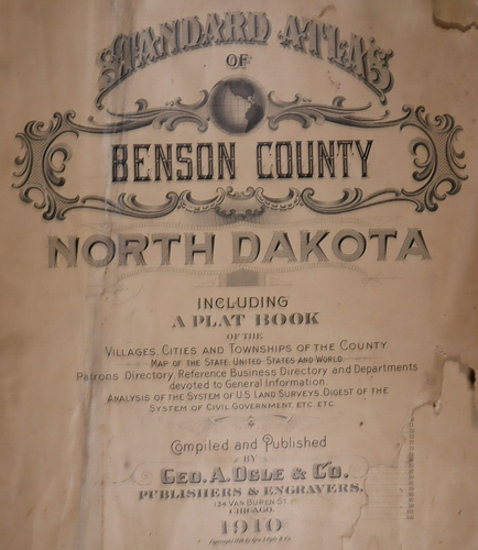 Old Vintage 1910 Plat Map ~ LEEDS Twp., BENSON Co., NORTH DAKOTA ~ Free S&H - Picture 3 of 3