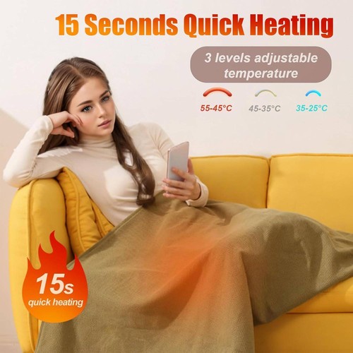 3 Heating Levels Portable Heated Shawl USB Cordless and Wearable Heating Blanket - Picture 2 of 26