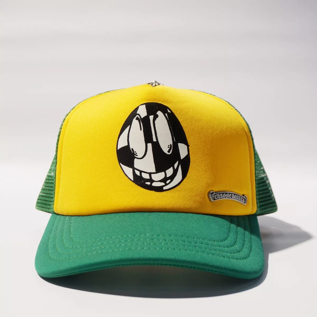 CHROME HEARTS FW21 POP-UP SEX RECORDS MATTY BOY SMILEY TRUCKER CAP CHECKERS BALL