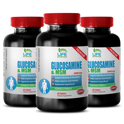glucosamine extract - Glucosamine & MSM 3200mg - stengthen bones and joints 3Bot
