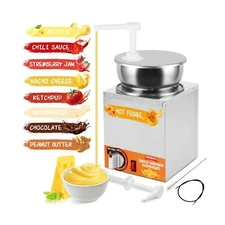 Nacho Cheese Dispenser Warmer 4.2Quart Cheese Warmer with 2 Pumps&9 Stickers,...
