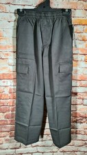 BNWT Boys Sz 6 LWR Brand Dark Grey Elastic Waist Cargo Side Pocket School Pants