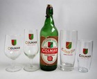 Bouteille + 4 Verres Bière de COLMAR - Alsace