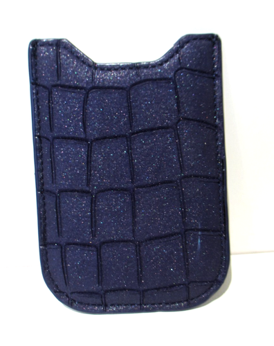 Henri Bendel Mini Phone Case Card Holder Leather Purple - Zdjęcie 3 z 7