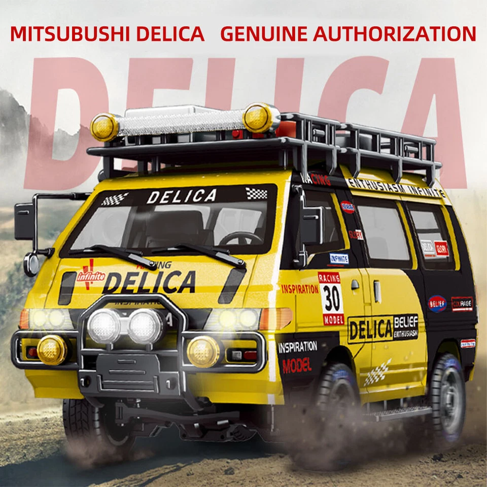 RC Car Delica 1/24 Remote Control 2.4G 50M Vehicle 4WD /2WD Headlights Van - Image 4 of 4