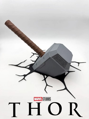Thor martello decorazione da muro Marvel Mjolnir 3D wall art Avangers - Imagen 2 de 5