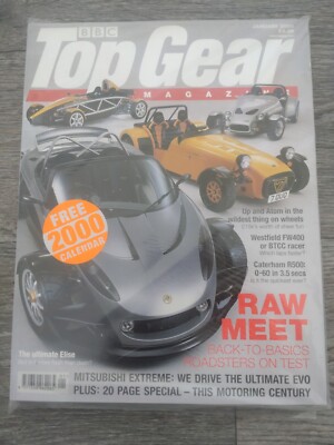 TOP GEAR Caterham R500 Westfield FW400 Ariel Atom Magazine Calendar January 2000