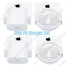For iPhone 14 13 12 11 Pro XR PD Fast Charger Cord 20W USB-C Power Adapter Block
