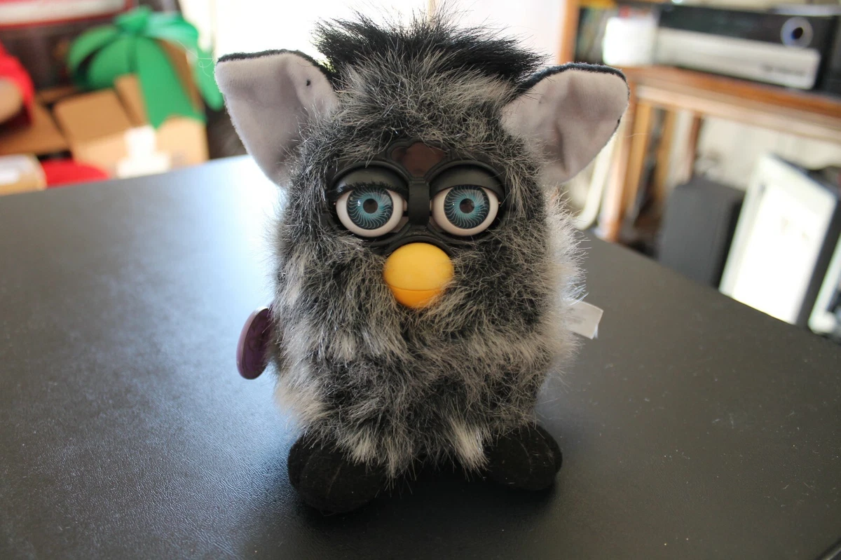 FURBY 1998 ORIGINAL 70-800 Black/White w/Grey Eyes! Damaged