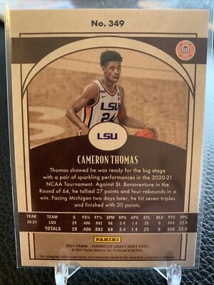 🔥 CAMERON THOMAS 2021-22 CHRONICLES DRAFT PICKS LEGACY ROOKIE RC