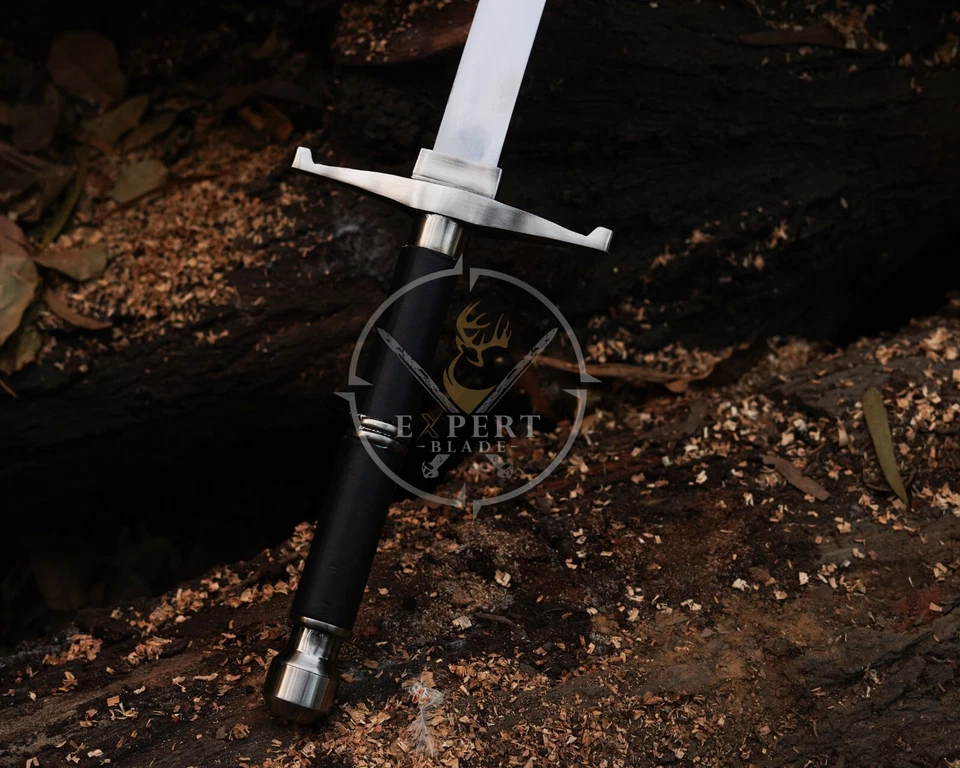 Средневековый меч ручной работы из нержавеющей стали | двуручный боевой готовый меч | подарок - Изображение 3 из 4