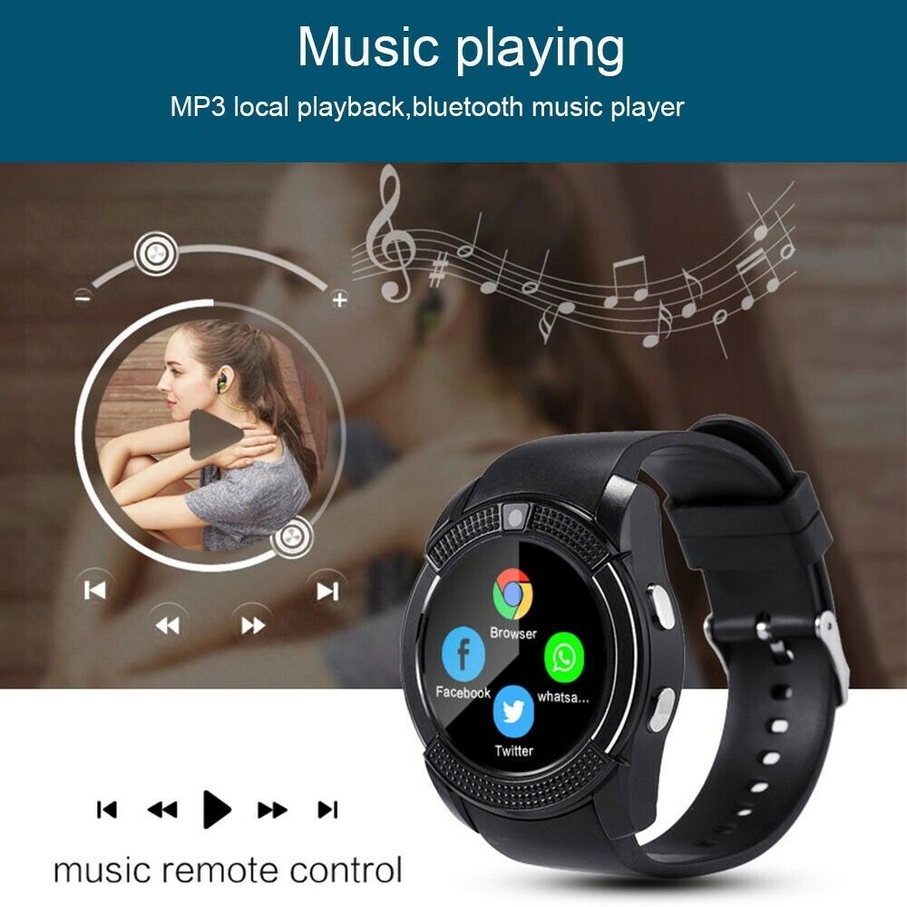 Bluetooth Smart Watch That Plays Music Music Player Fitness