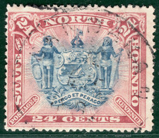 NORTH BORNEO QV Stamp SG.79 24c (1894) ARMS Super Light CDS Used Cat &pound;85 EBLUE22