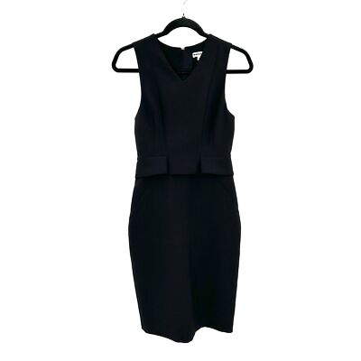 whistles cocktail dresses Whistles Linen Blend Waisted Midi Dress Black Size 2