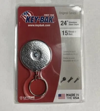 KEY-BAK Original 24 SD 8oz. Locking Retractable Keychain, 24” Retractable Cord,